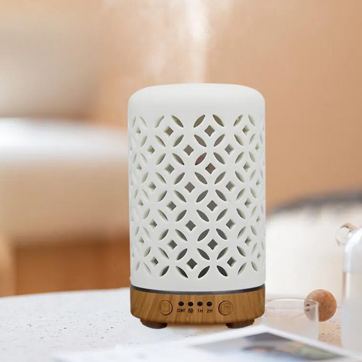 ZenLight - Stijlvolle Keramische Diffuser met LED Sfeerverlichting