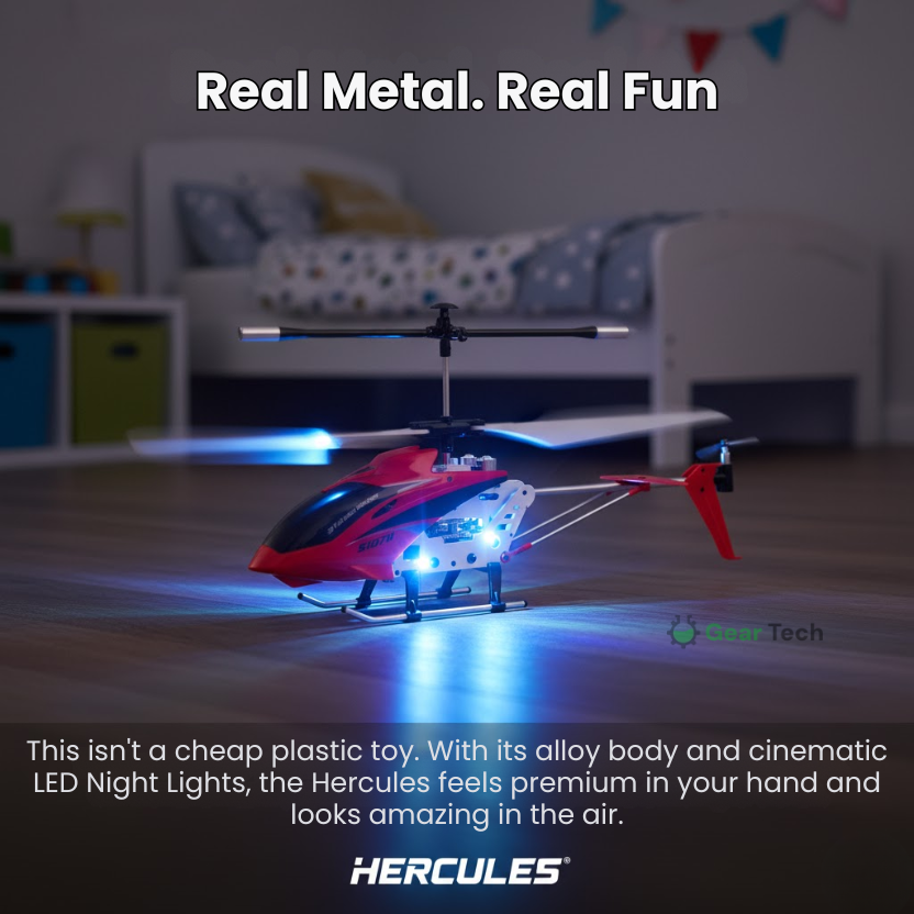 Duurzame bestuurbare helikopter met ledverlichting & schokbestendig