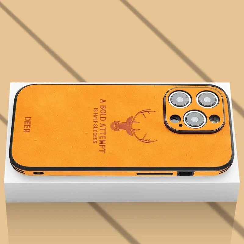 Luxe Hertenleren iPhone Hoes - Veltro