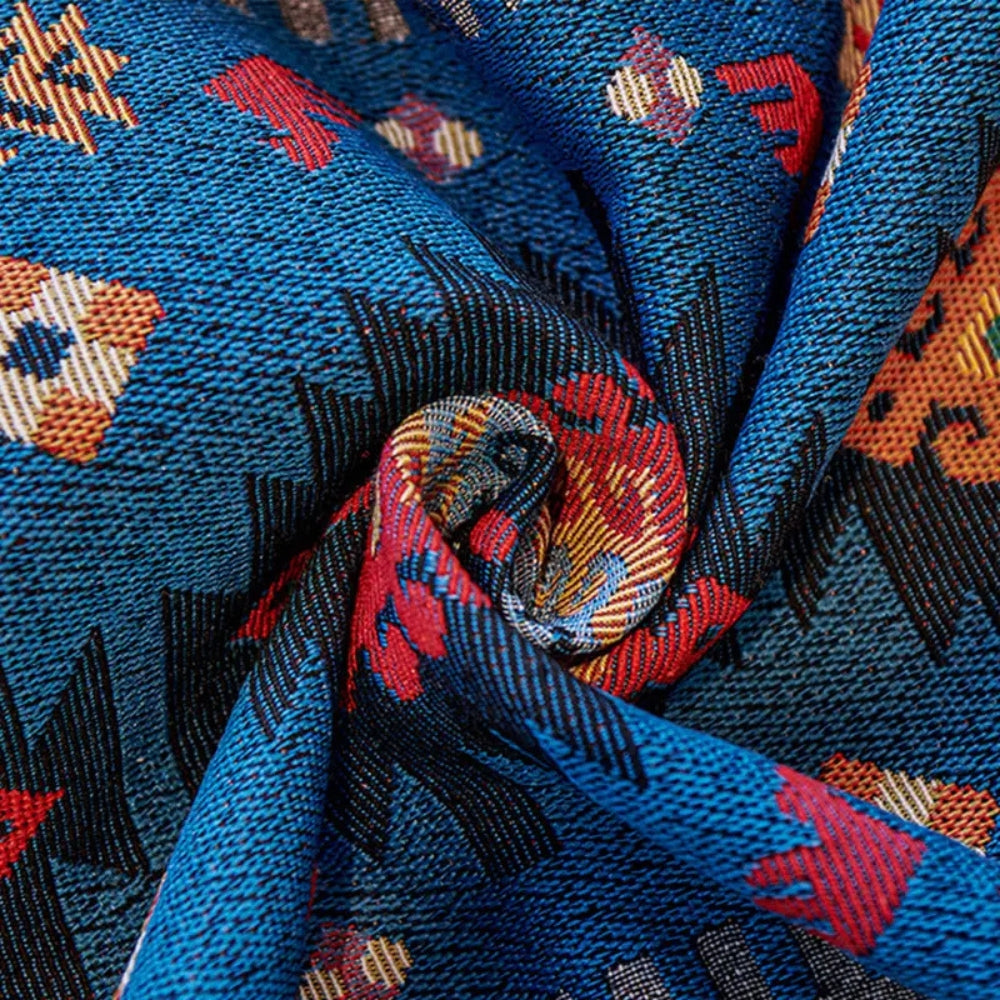 Stijlvolle boho bankplaid, stofdicht en wasbaar met geometrisch ontwerp