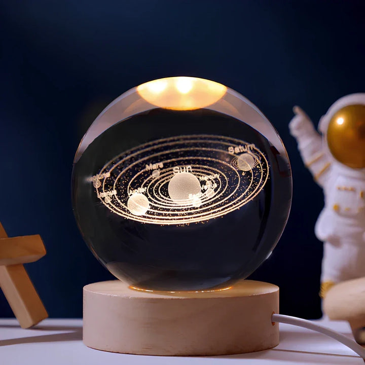 Kosmische kristallen bol-lamp, magische LED-woondecoratie