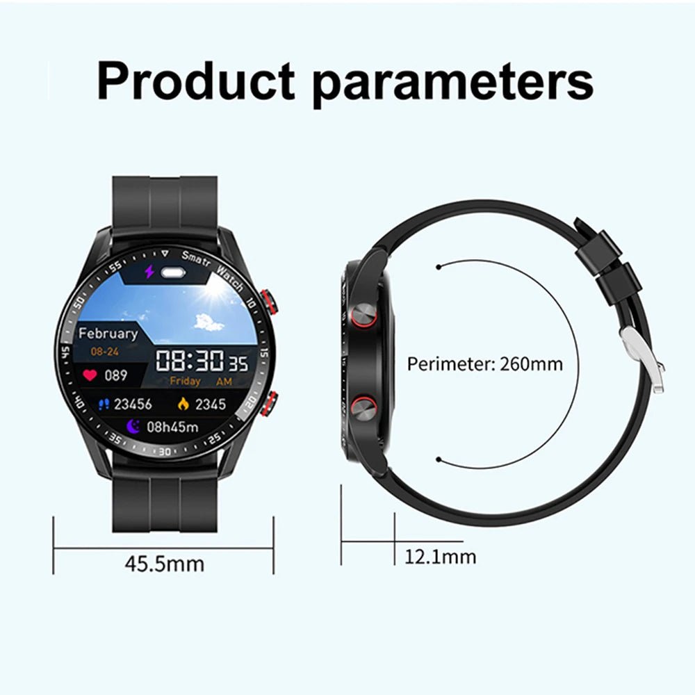 ECG & Hartslag Waterdichte Smartwatch met Bluetooth Bellen – Virex