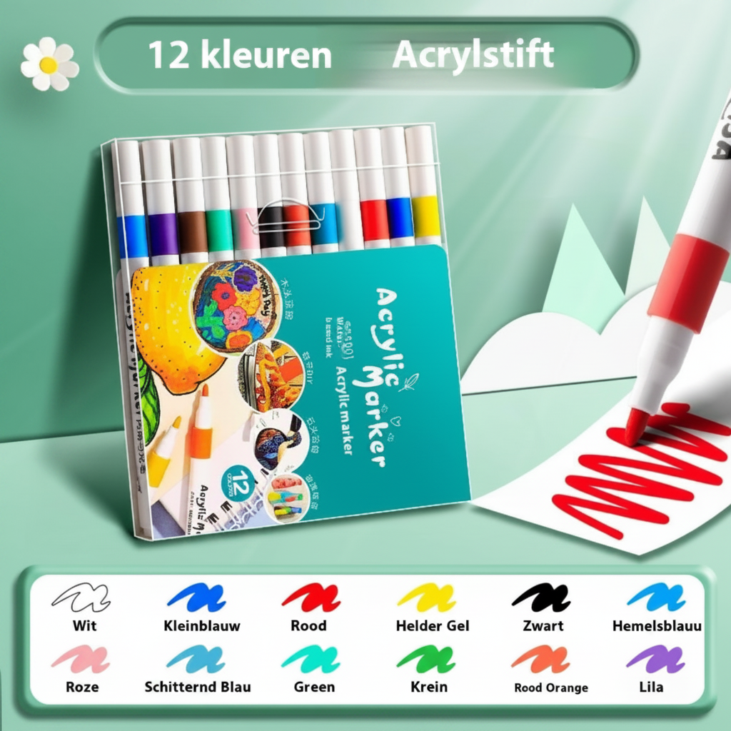 Ware Kleur Acryl Markeerstift Kleur Schilderen