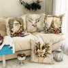 Vintage kerstkussenhoes met elegant patroon van boom en strik