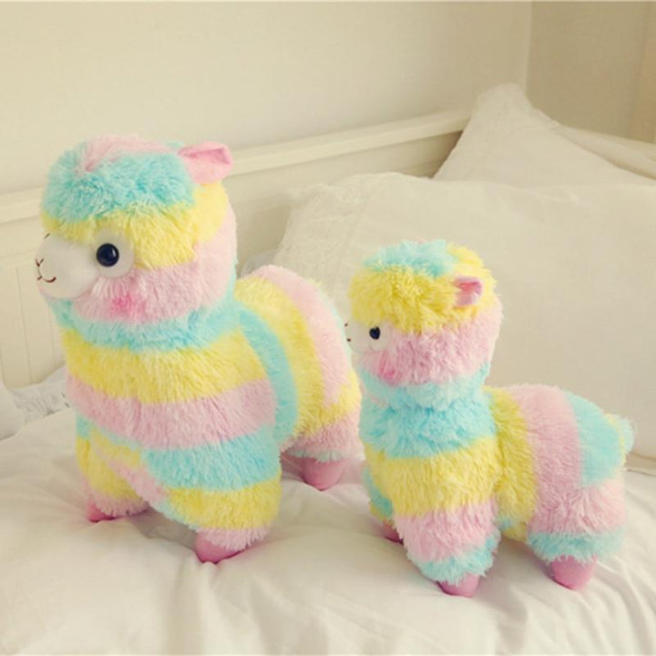 Zacht Regenboog Alpaca Knuffeldier voor Baby's en Kinderen