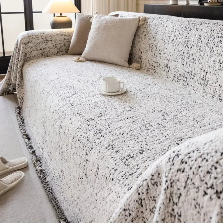 Nordic Speckle bankbeschermer, omkeerbare boho bankhoes