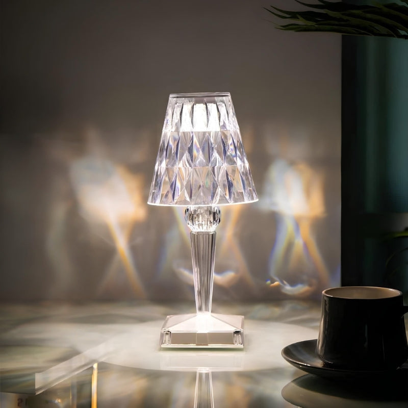 Kristallen tafellamp met touchbediening - LumeCrystal