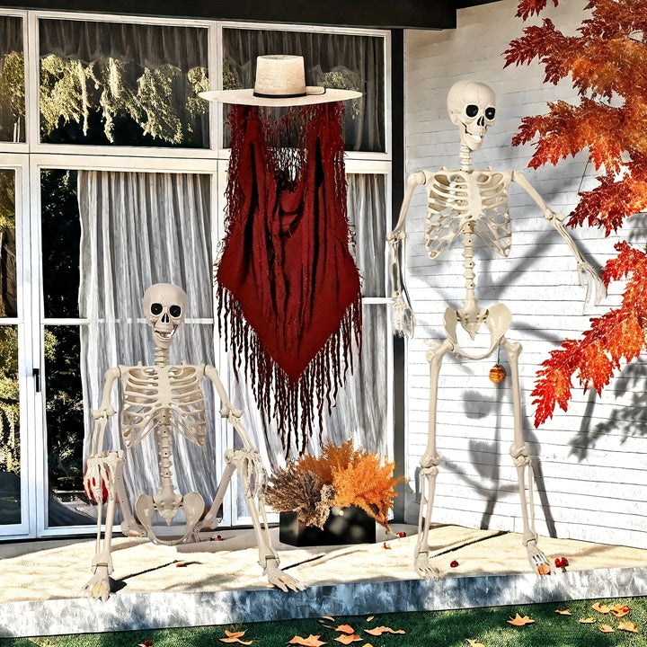 Grote Halloween-skelet van 5,5 ft verstelbare buitendecoratiefiguur