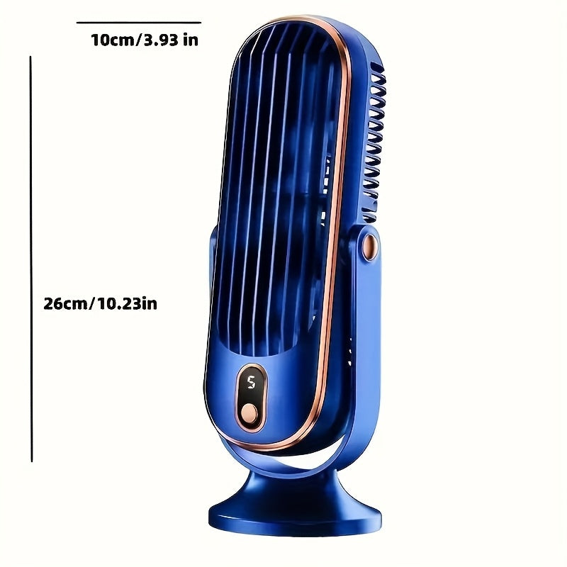 Draagbare luchtkoeler met 5 standen en USB-bureauventilator met oplaadbare accu