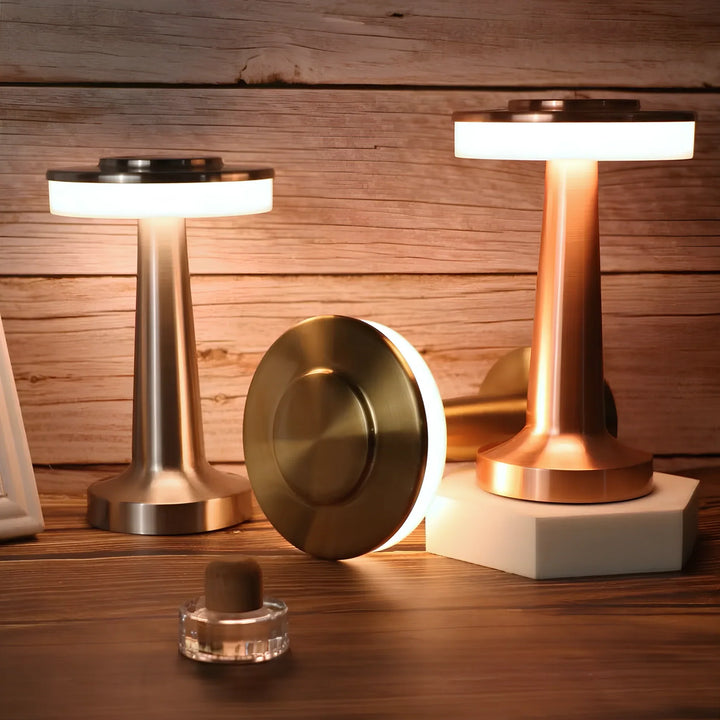 Draagbare dimbare tafellamp, elegant retro ontwerp