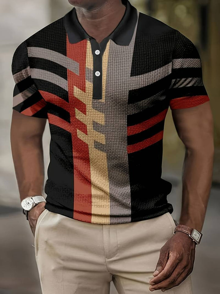 Herenpolo met 1/4 knopen in vintage stijl - Gunter