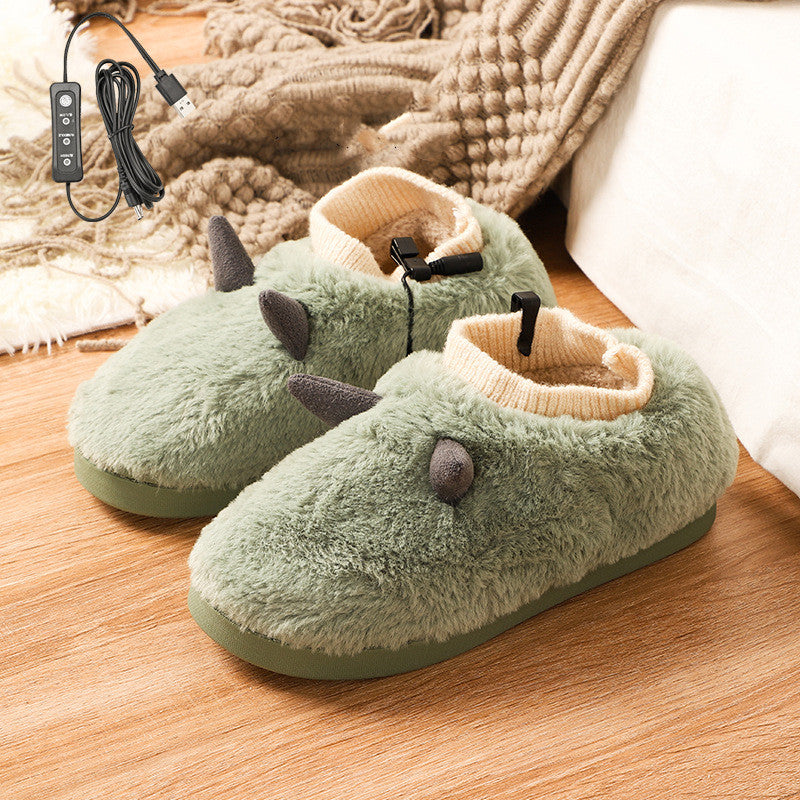 Verwarmde pantoffels met USB en superzacht velours, unisex