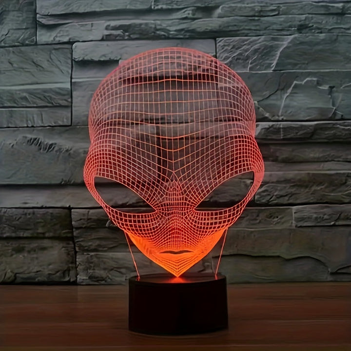 StarryLux - 3D Tafellamp met Zwarte Basis & 7 Kleuren LED-Verlichting