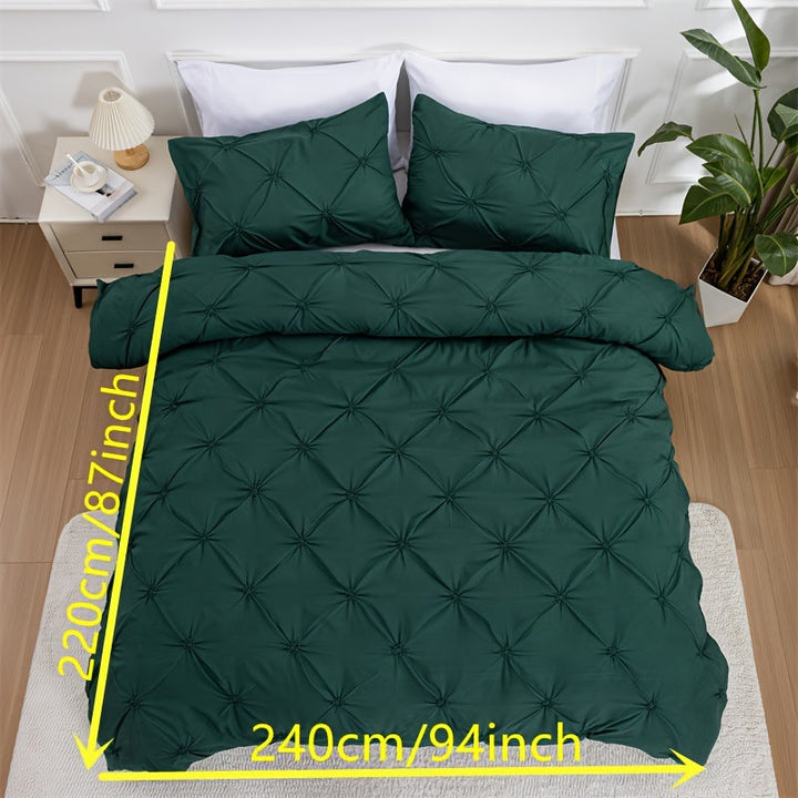 Elegante dekbedovertrekset met pintuck