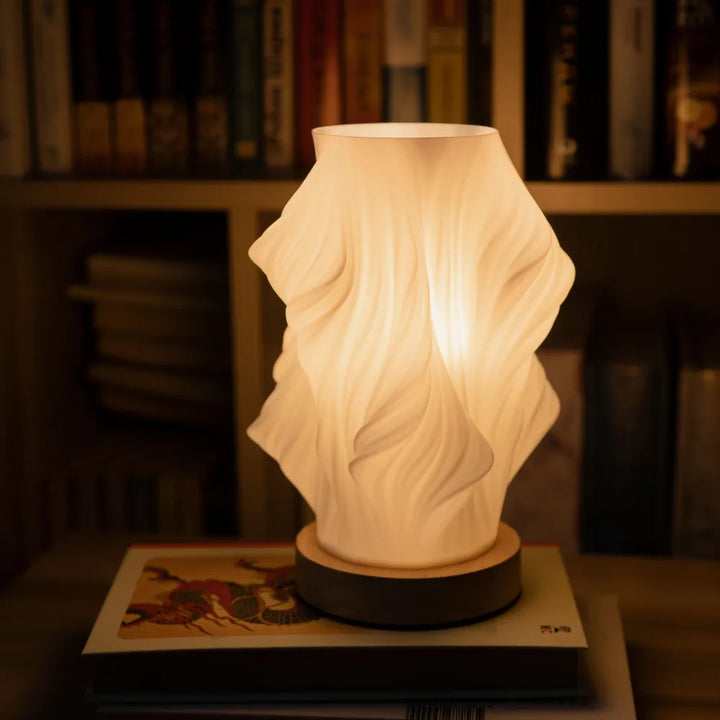 Eigentijdse accentlamp, stijlvol golfontwerp met instelbare gloed