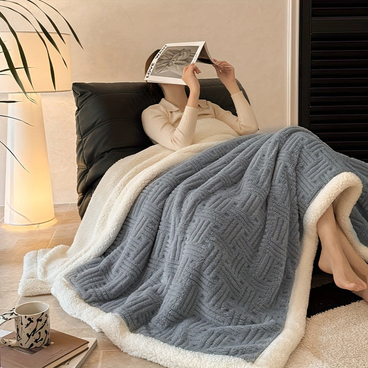CozyNest - Luxe Pluche Deken Dubbelzijdig Fluweel & Imitatie Lamswol