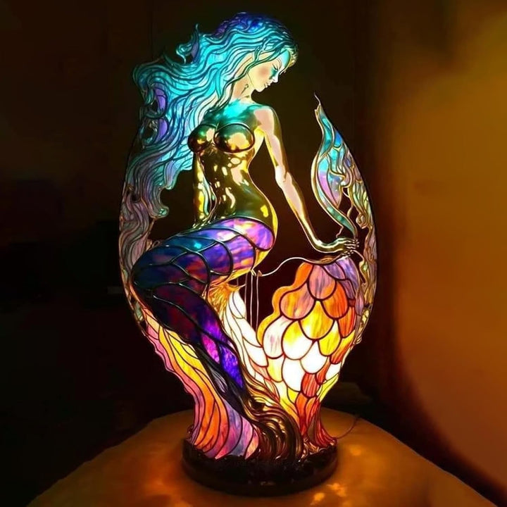 Tafellamp van gebrandschilderd glas dier decoratieve verlichting