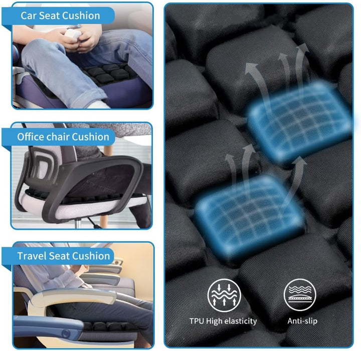 Opblaasbaar Reisstoel Kussen met Ergonomische Drukverlichting – AirComfort