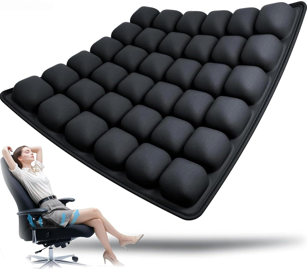Opblaasbaar Reisstoel Kussen met Ergonomische Drukverlichting – AirComfort