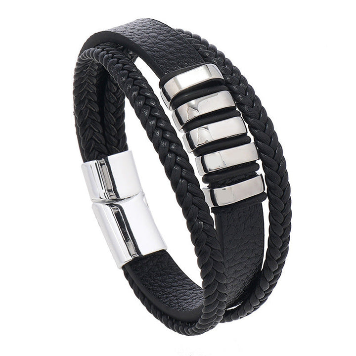 Stijlvolle lederen armband mannen