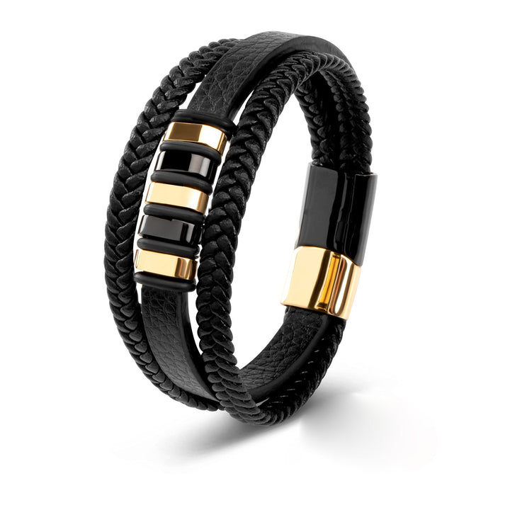 Stijlvolle lederen armband mannen