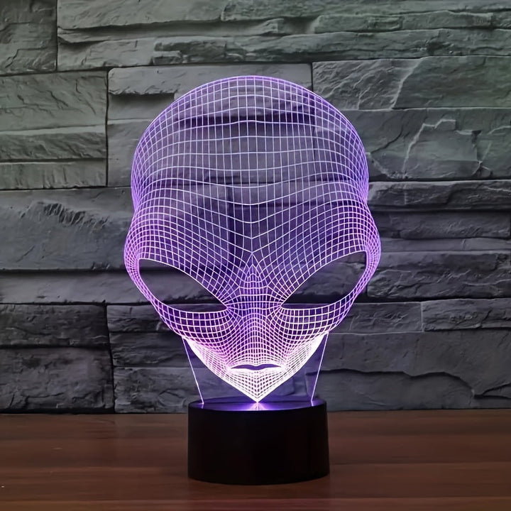 StarryLux - 3D Tafellamp met Zwarte Basis & 7 Kleuren LED-Verlichting