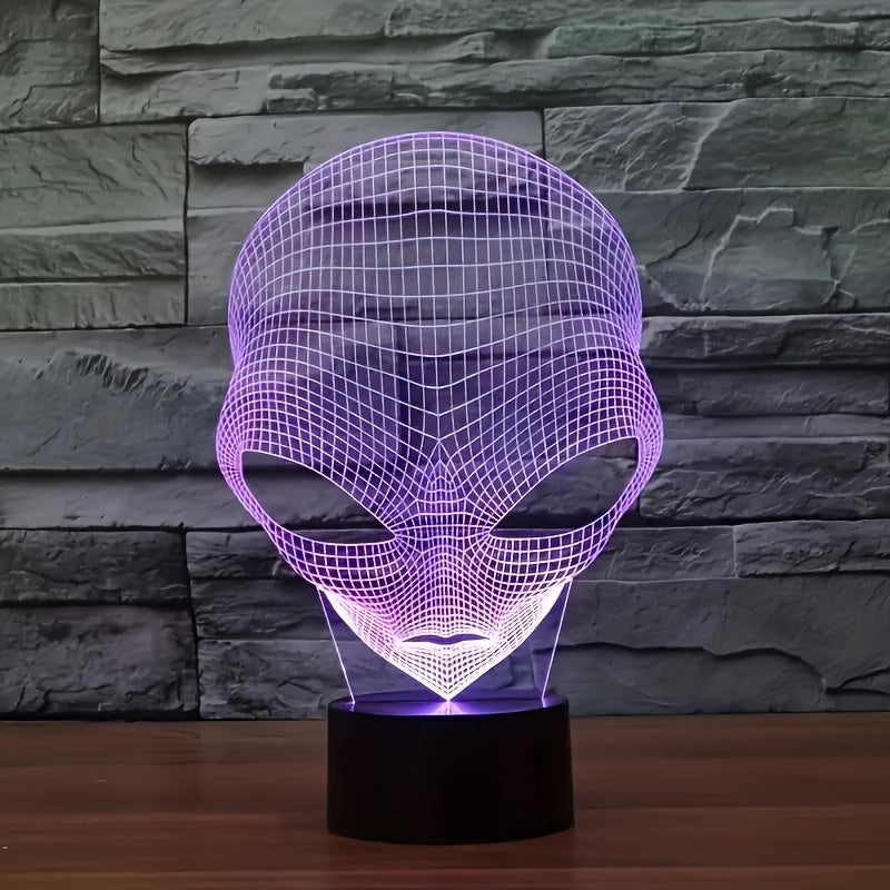 StarryLux - 3D Tafellamp met Zwarte Basis & 7 Kleuren LED-Verlichting