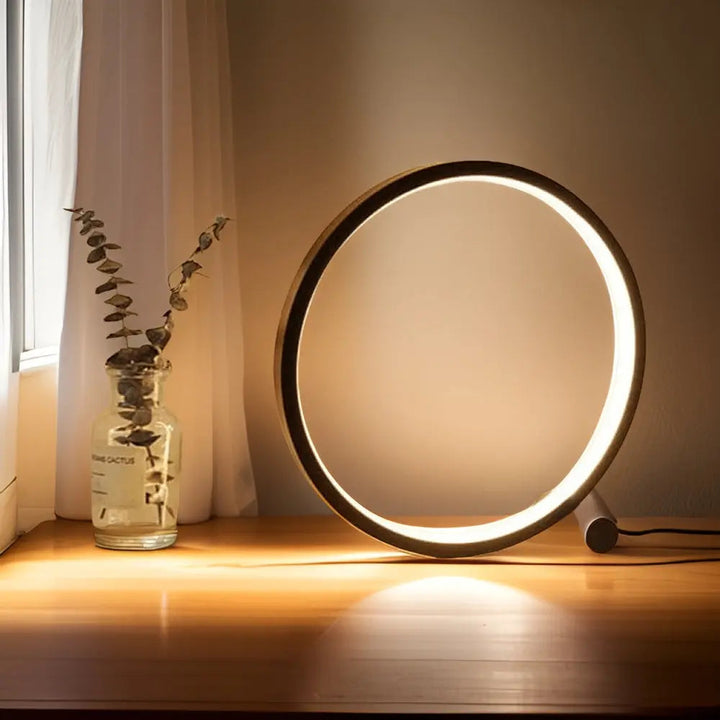 LumoLite - Minimalistische LED Tafellamp Met Dimbaar Rond Design