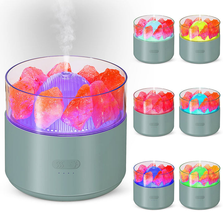 Aroma diffuser met zoutkristal, 7 ledkleuren en 2 standen