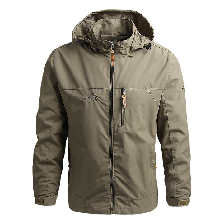 Winddicht, waterdicht herenjack in militaire stijl