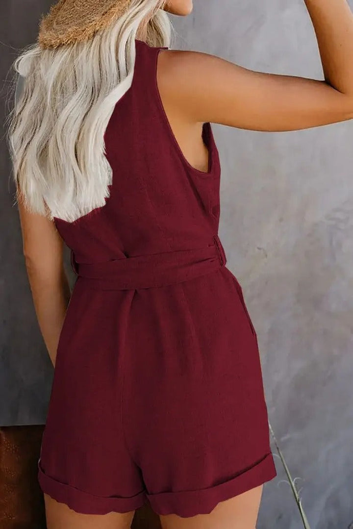 Nina Stijlvolle Korte Jumpsuit met Zakken
