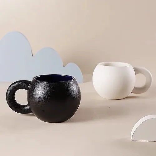 ElegantSip - Luxe Porseleinen Mok Met Geometrisch Design