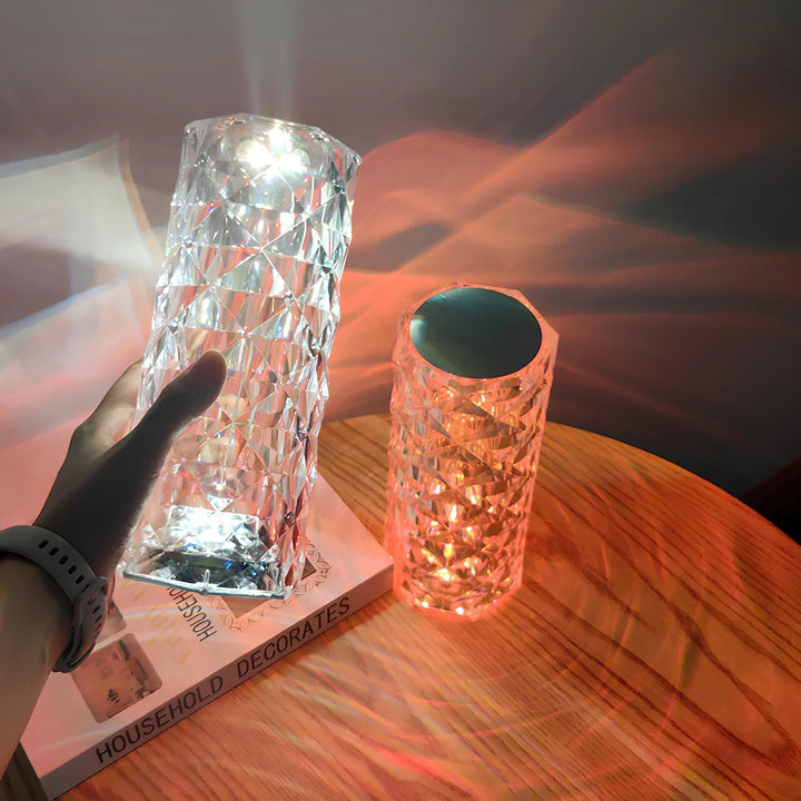 Elegante kristallen LED-lamp met 16 kleuropties en afstandsbediening