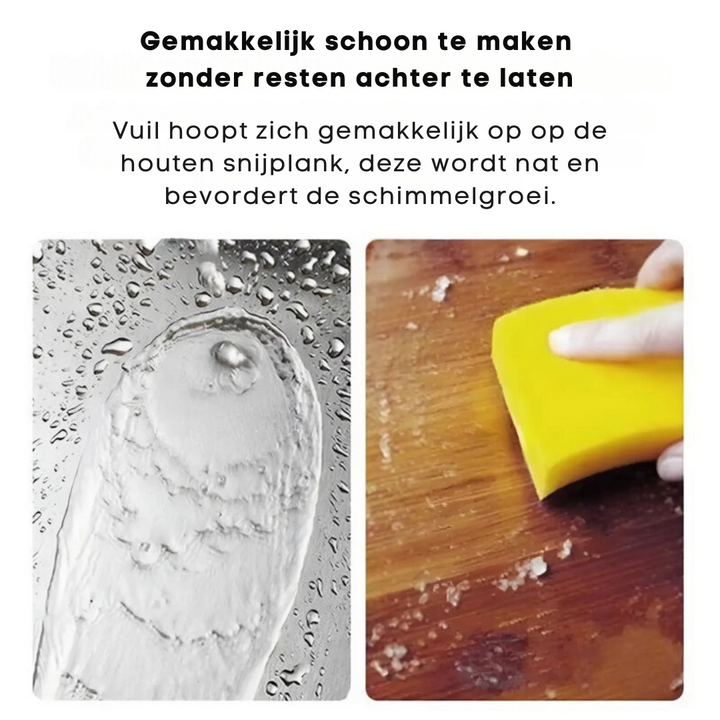 PureSteel - Antibacteriële RVS Snijplank met Handvat voor Hygiënisch Gebruik