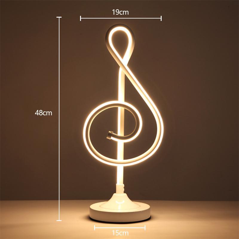 LumiNote - Handgemaakte Muzikale LED Lamp met Elegant Design & Verstelbaar Licht