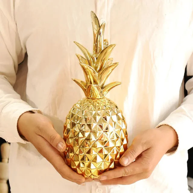 GoldenGlow - Gouden Ananas Decoratie Voor Luxe Interieurs