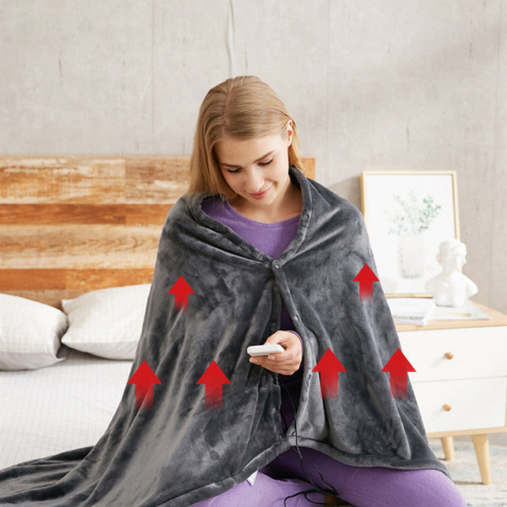Elektrische plaid van koraalfleece met USB, 150 × 85 cm