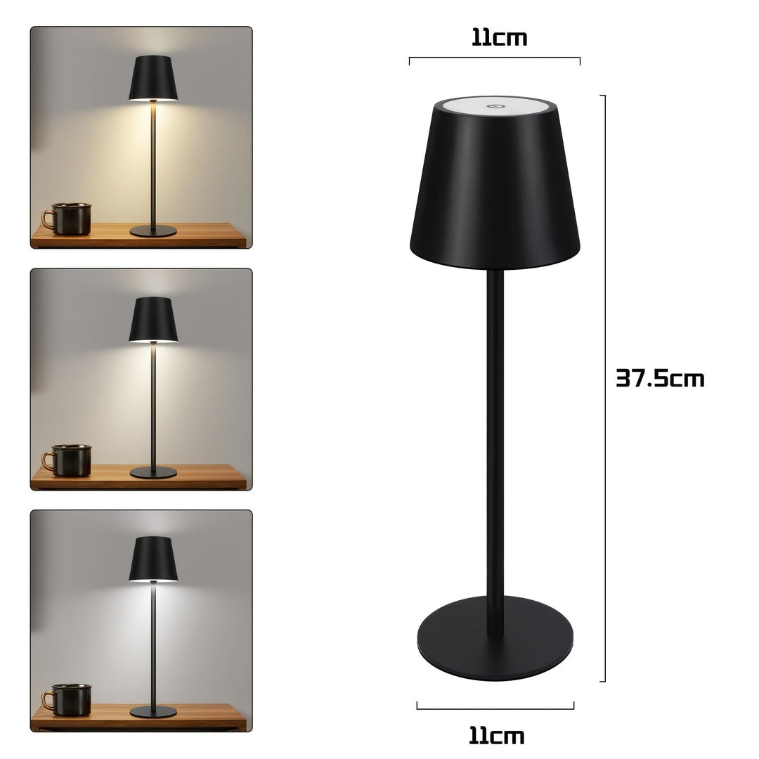 Draagbare oplaadbare LED-tafellamp met touchbediening