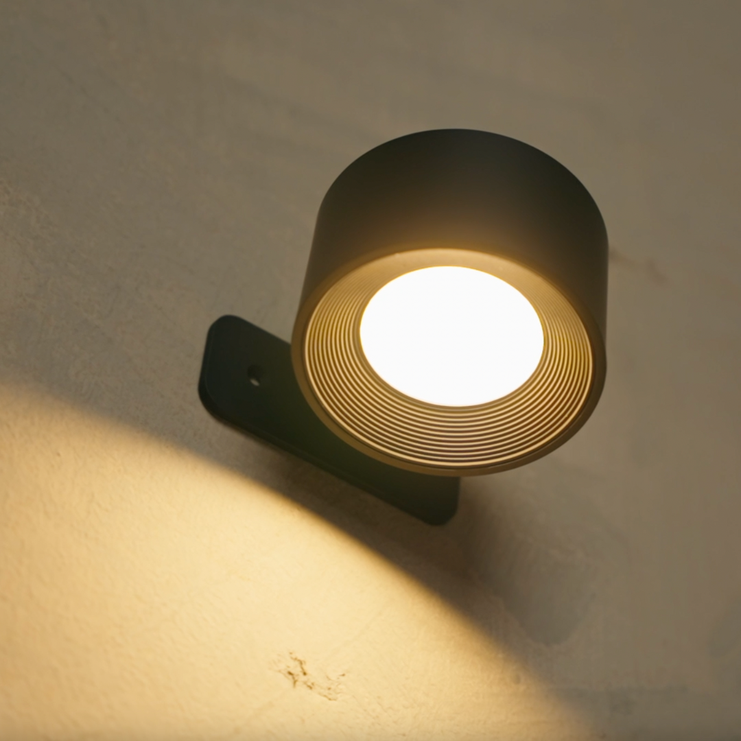 Draadloze led-wandlamp met 360°-draaiing, touch-dimmer, 3 lichtkleuren en USB-C-accu