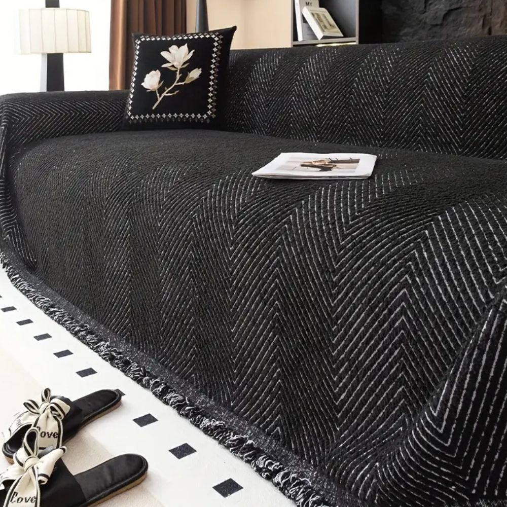 Moderne bankbeschermer met visgraatpatroon