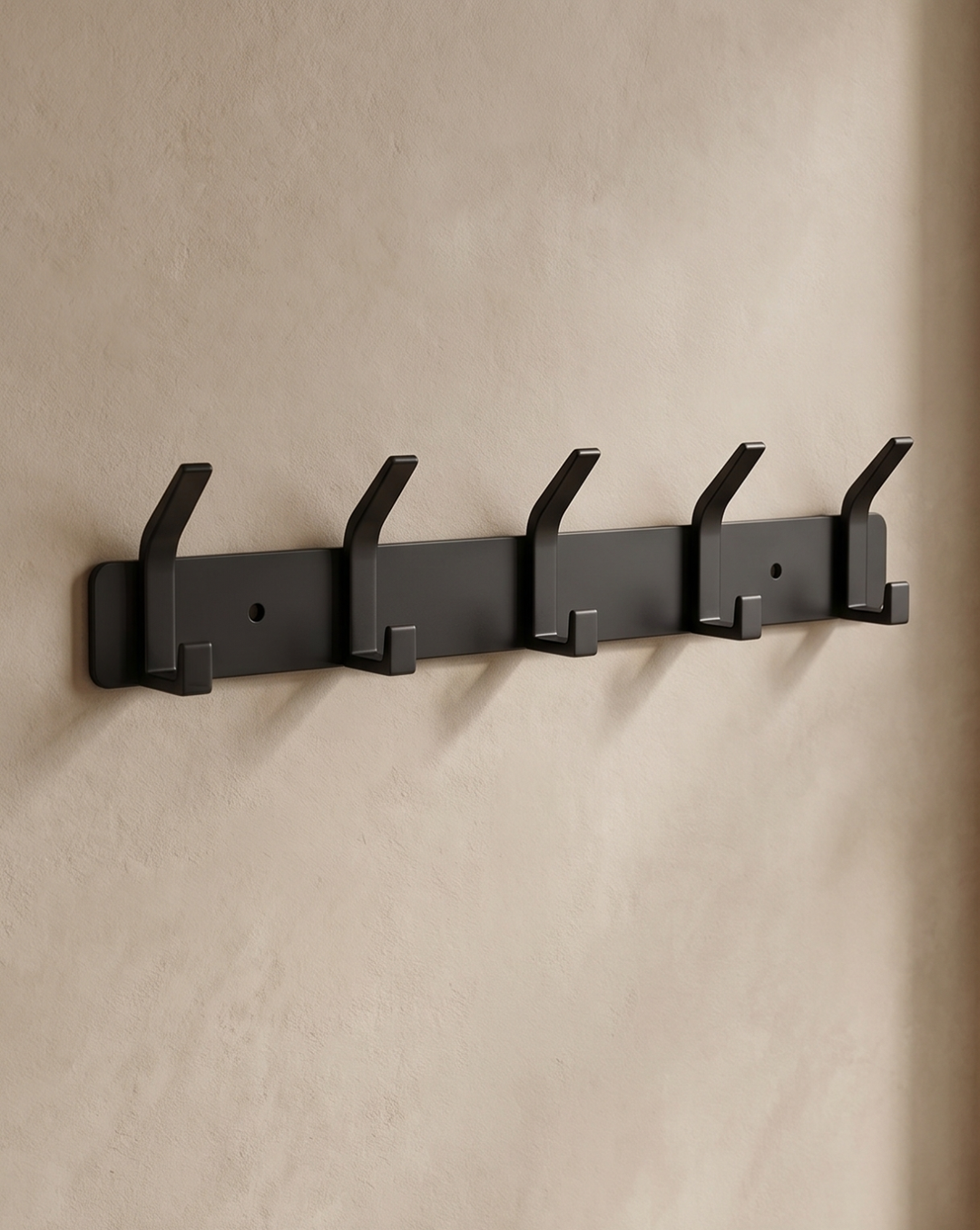 Aluminium wandhaken – 3, 4, 5 of 6 haken | Handdoekhouder voor de badkamer