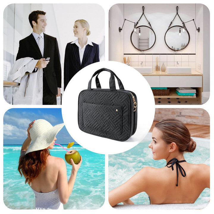 Travelique reisorganizer voor cosmetica | Compact en waterdicht | Met 4 vakken en 360° haak | Voor dames en heren