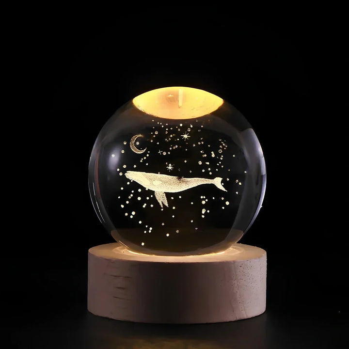 Kosmische kristallen bol-lamp, magische LED-woondecoratie