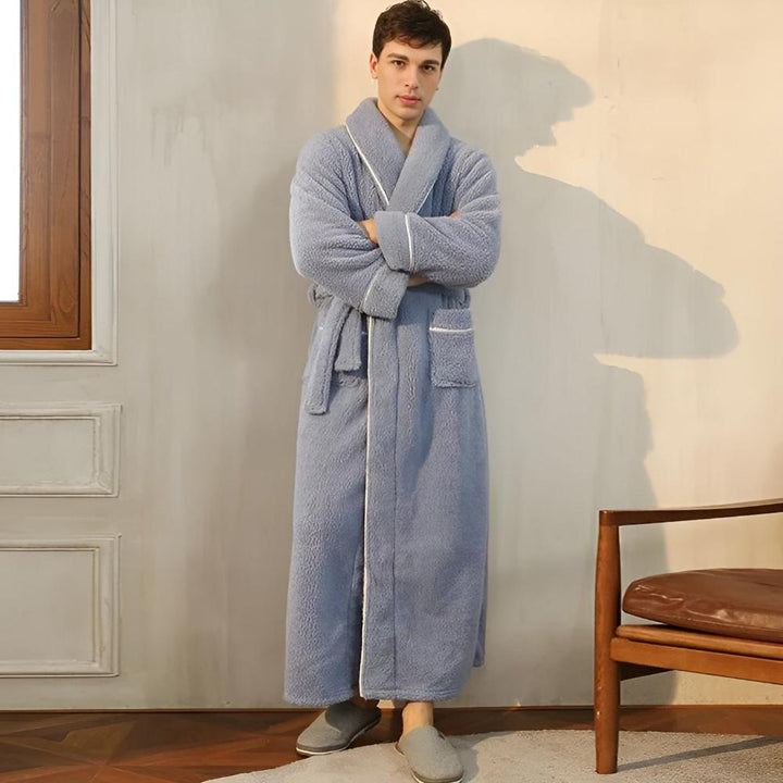 Elegante loungebadjas met strikceintuur