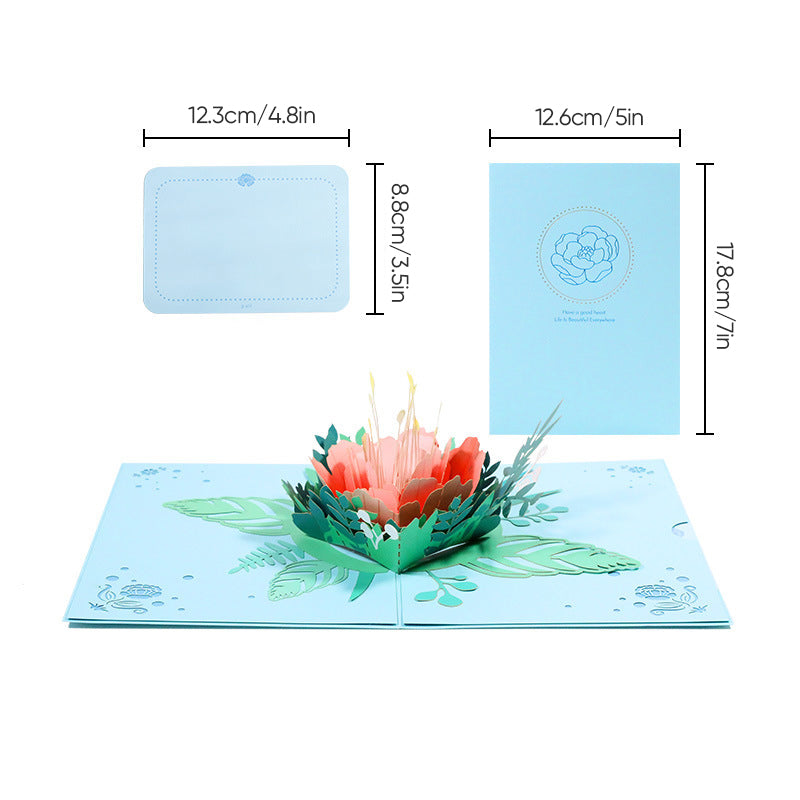Moederdag 3D-bloemenkaart, uniek aandenken voor haar