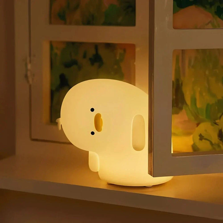 Schattige LED-nachtlamp, instelbare helderheid met slaaptimer