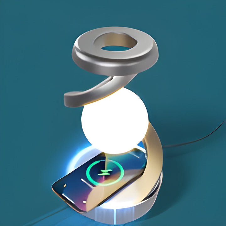 GlowSphere - Moderne Zwevende Lamp met Draaibare LED en Draadloos Opladen