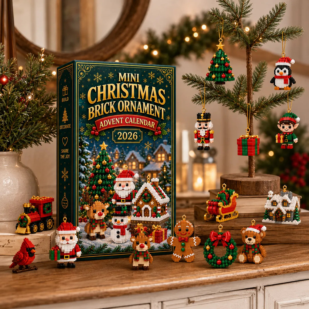 Kerst-adventskalender met 24 mini-bouwsteensets
