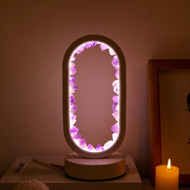 AmethystGlow - Handgemaakte Natuurlijke Kalmerende Amethist Lamp voor Ontspanning