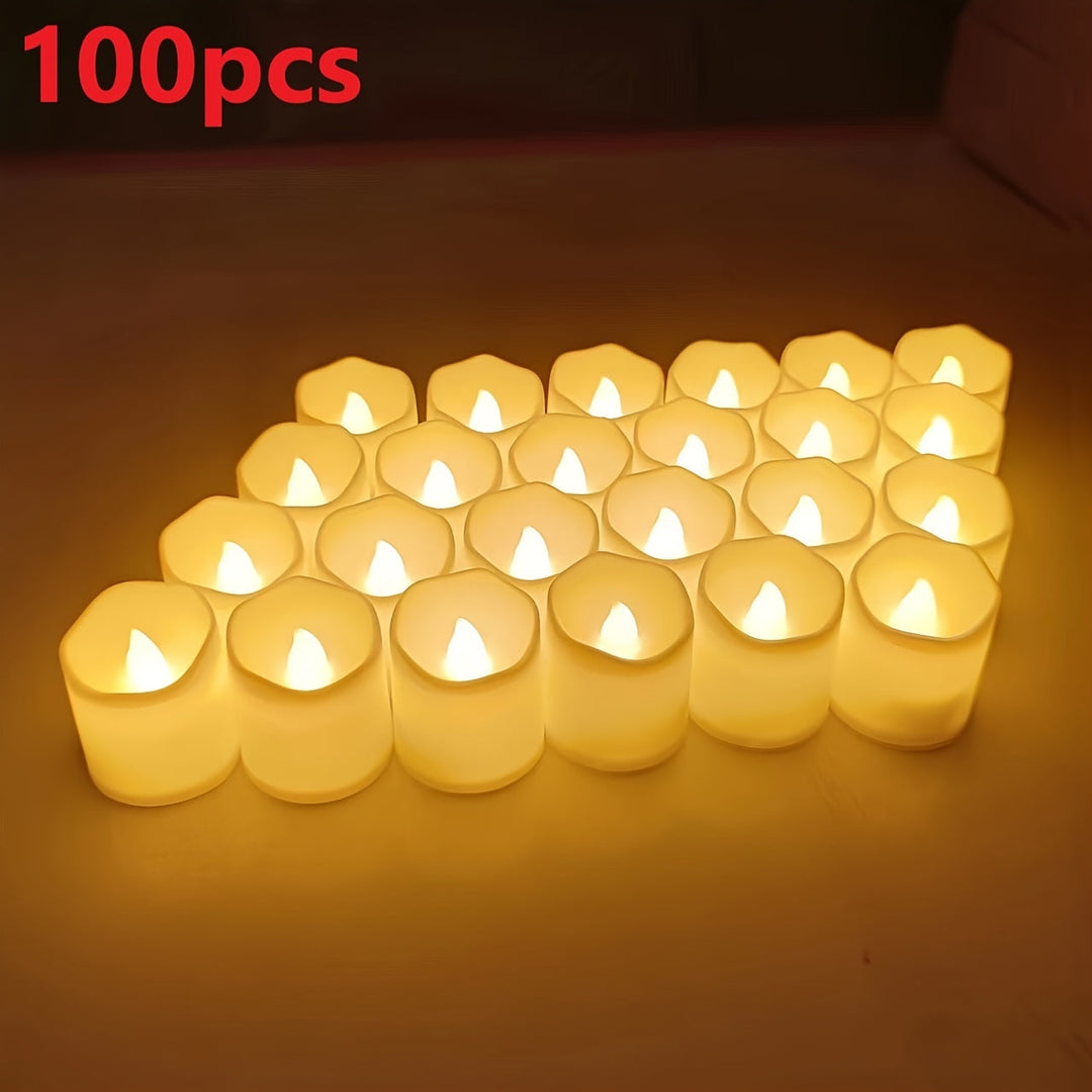 Vlamloze LED-kaarsen op batterijen – 24–96 stuks